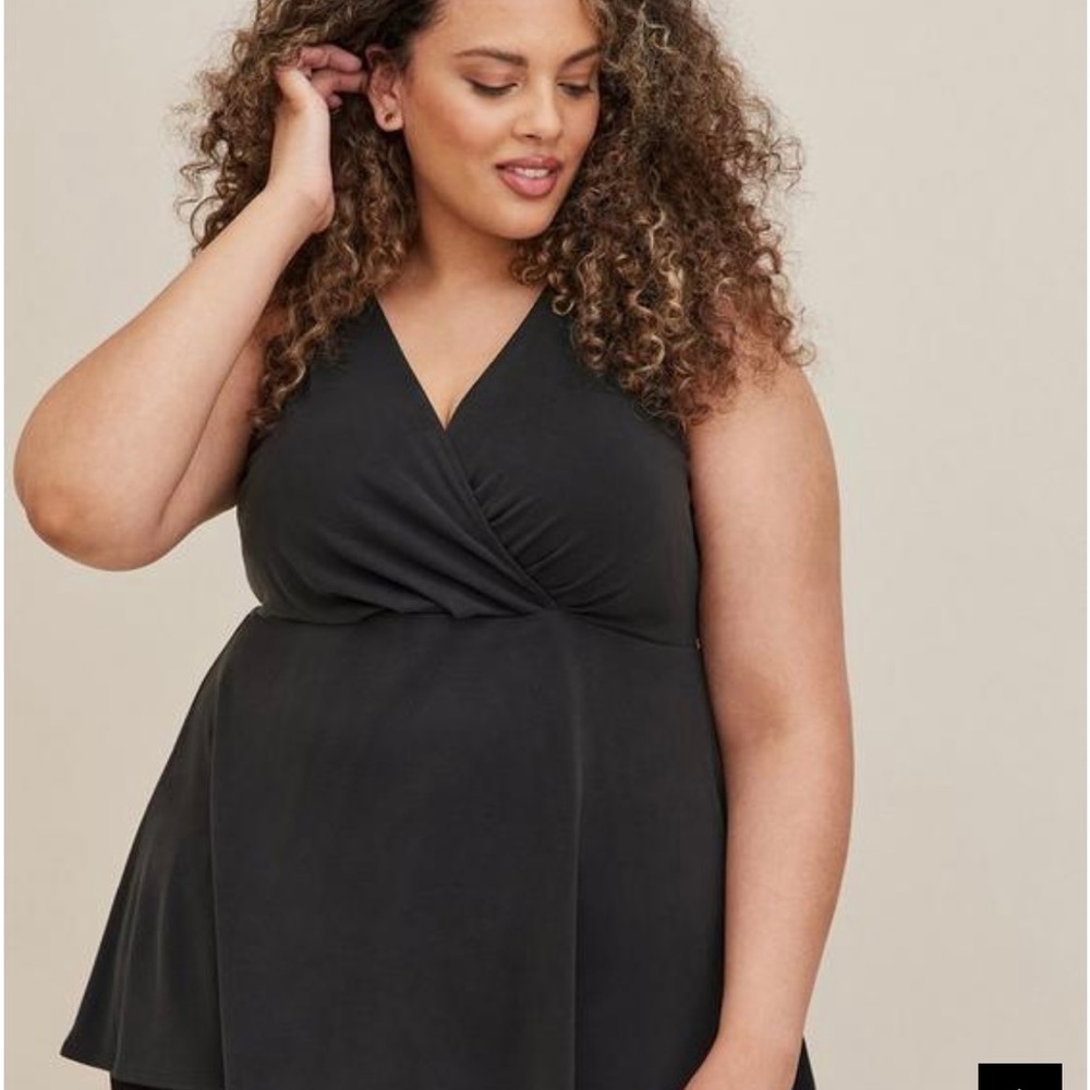 Torrid Surplice Tank - Cupro Black SZ 2X NWT